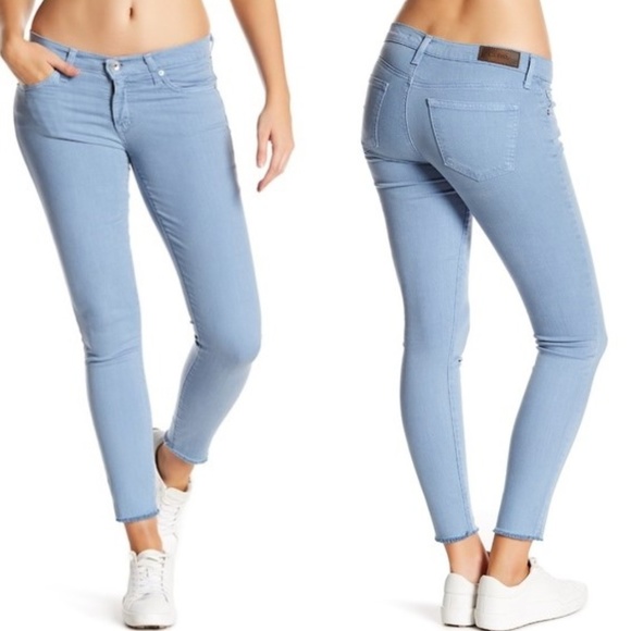 Big Star Denim - BIG STAR Alex Ankle Raw Hem Skinny Jeans Lake Blue